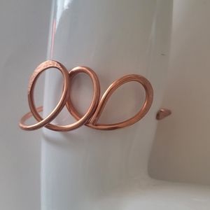 HANDMADE hammered Adjustable copper upper arm bracelet
